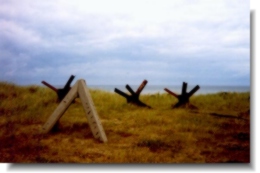 Obstacles at the no.4 bunker/Utah Beach Museum